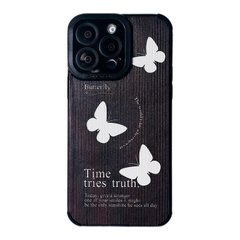 Чехол Ribbed Case для iPhone 15 PRO MAX Butterfly Time Black