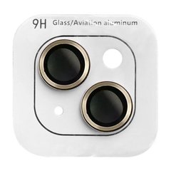 Защитное стекло Metal Classic на камеру для iPhone 14 | 14 Plus Gold