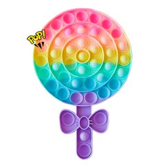 Pop-It іграшка Lollipop Bow (Льодяник Бантик) Light Pink/Purple купити