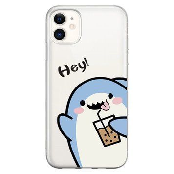 Чохол прозорий Print Shark для iPhone 11 Shark Cocktail - ash-mobile.com.ua - фото 1