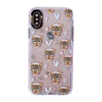 Чохол прозорий Leopard для iPhone X | XS Pink - ash-mobile.com.ua - фото 1