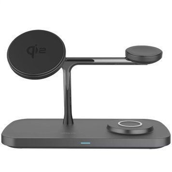 Бездротовий зарядний пристрій 3 в 1 Proove Magnetic Field Pro Qi2 15W Black - ash-mobile.com.ua - фото 1