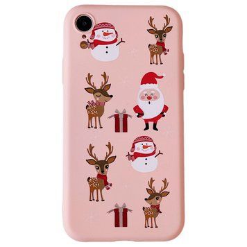 Чохол WAVE Fancy Case для iPhone XR Santa Claus/Deer/Snowman Pink Sand - ash-mobile.com.ua - фото 1