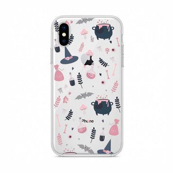 Чохол прозорий Print Halloween для iPhone XS MAX Potion Pink - ash-mobile.com.ua - фото 1