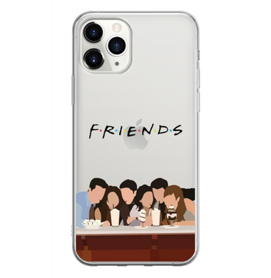 Чохол прозорий Print FRIENDS для iPhone 14 PRO MAX Cafe