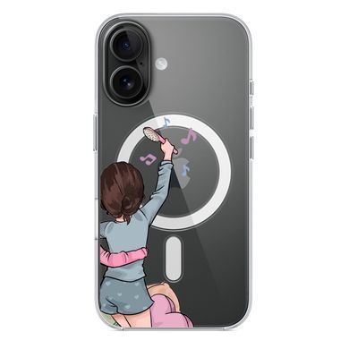 Чохол прозорий Print Home Girls with MagSafe для iPhone 17 Air Blue