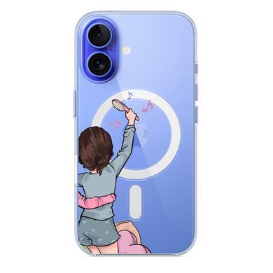 Чохол прозорий Print Home Girls with MagSafe для iPhone 17 Air Blue