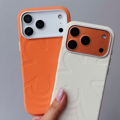 Чохол Flower Liquid Silicone Case with MagSafe для iPhone 17 PRO Antique White