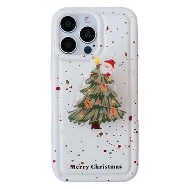 Чехол New Year PopSocket Case для iPhone 14 PRO White - ash-mobile.com.ua - фото 1