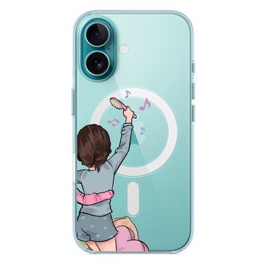 Чохол прозорий Print Home Girls with MagSafe для iPhone 17 Air Blue