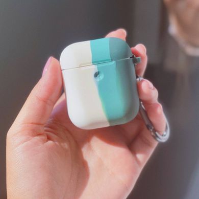 Чохол Rainbow Silicone Case для AirPods 1 | 2 White/Blue - ash-mobile.com.ua - фото 3