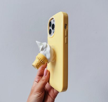 Чохол Popsocket Ice Cream Case для iPhone 11 PRO Yellow - ash-mobile.com.ua - фото 3