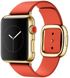 Ремінець Modern Buckle Leather для Apple Watch 42/44/45/49 mm Red/Gold