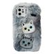 Чехол Fluffy Cute Case для iPhone 12 Cat Grey/White купить