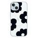 Чохол прозорий Print Flower Color with MagSafe для iPhone 14 Black - ash-mobile.com.ua - фото 1