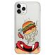 Чехол прозрачный Print FOOD для iPhone 12 | 12 PRO Burger eat