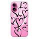Чехол прозрачный Print Love Kiss with MagSafe для iPhone 17 Heart Black
