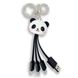 Кабель ASH Happy 3 in 1 USB (Micro-USB+Lightning+Type-C) Panda Black купити
