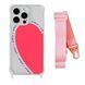 Чехол прозрачный с ремешком Print Mood swings для iPhone X | XS Heart Amor/Pink