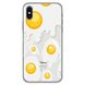 Чехол прозрачный Print FOOD для iPhone X | XS Eggs купить