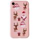 Чохол WAVE Fancy Case для iPhone XR Santa Claus/Deer/Snowman Pink Sand купити