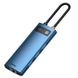 Переходник для MacBook USB-C хаб Baseus Metal Gleam Series Multifunctional 6 в 1 Blue