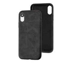 Чехол Leather Crocodile Case для iPhone XR Black купить