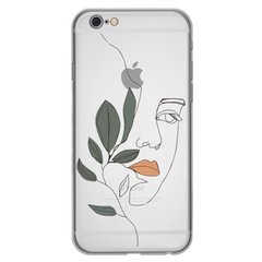 Чехол прозрачный Print Leaves для iPhone 6 | 6s Face купить