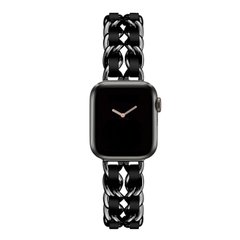 Ремінець Chanel Leather для Apple Watch 42mm | 44mm | 45mm | 49mm Black/Black