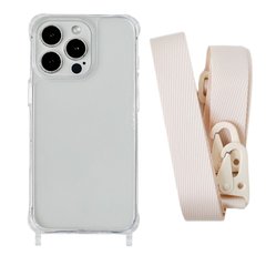 Чехол прозрачный с ремешком для iPhone 11 PRO MAX Antique White купить