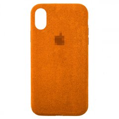 Чохол Alcantara Full для iPhone X | XS Orange купити