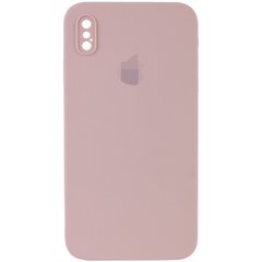 Чохол Silicone Case FULL+Camera Square для iPhone X | XS Pink Sand купити