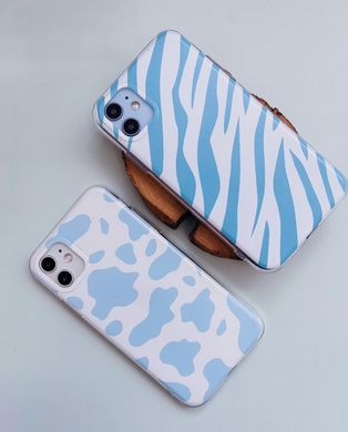 Чехол прозрачный Print Animal Blue для iPhone 6 | 6s Cow купить