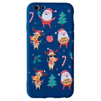 Чехол WAVE Fancy Case для iPhone 6 | 6S Santa Claus Merry xmas Blue - ash-mobile.com.ua - фото 1