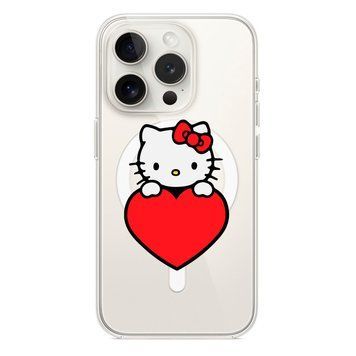 Чохол прозорий Print Hello Kitty with MagSafe для iPhone 11 PRO Love - ash-mobile.com.ua - фото 1