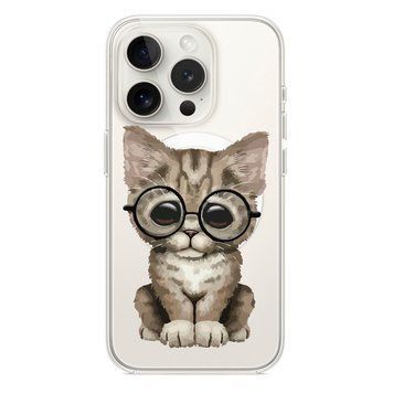 Чохол прозорий Print Animals with MagSafe для iPhone 11 PRO Cat - ash-mobile.com.ua - фото 1