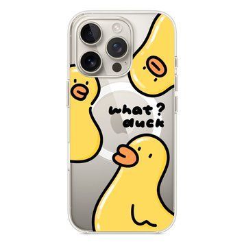 Чохол прозорий Print Duck with MagSafe для iPhone 16 PRO MAX Duck What? - ash-mobile.com.ua - фото 1