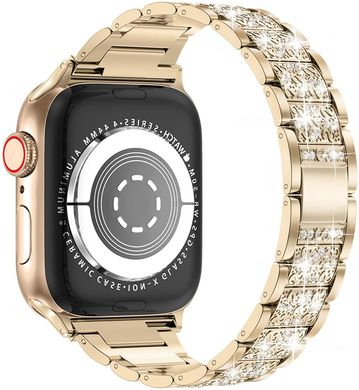 Ремешок 3-bead Diamond Metal Band для Apple Watch 38/40/41 mm Light Gold