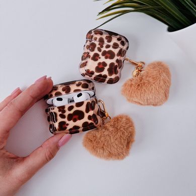 Чехол Leopard Heart для AirPods PRO 2 Transparent Brown - ash-mobile.com.ua - фото 4