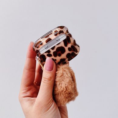 Чехол Leopard Heart для AirPods PRO 2 Transparent Brown - ash-mobile.com.ua - фото 2