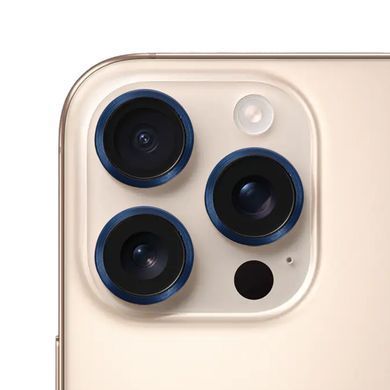Захисне скло Metal Classic на камеру для iPhone 16 PRO | 16 PRO MAX Dark Blue - ash-mobile.com.ua - фото 3