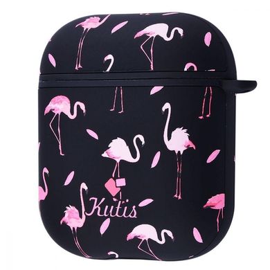 Чехол Kutis для AirPods 1 | 2 Black/Pink Flamingos купить