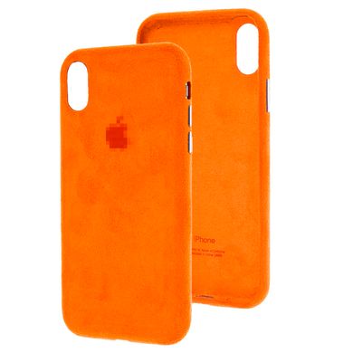 Чохол Alcantara Full для iPhone X | XS Orange купити