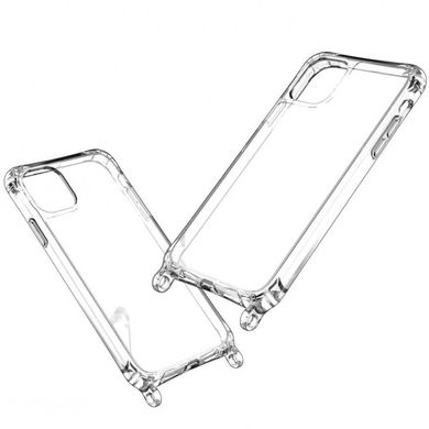 Чехол Crossbody Transparent со шнурком для iPhone 14 Plus Sea Blue