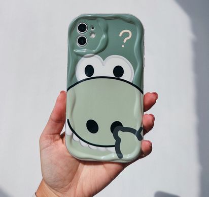 Чехол 3D Dinosaur Case для iPhone 12 PRO MAX Green - ash-mobile.com.ua - фото 2