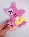 Чехол Cute Rabbit Plush Case для iPhone 15 Plus Pink
