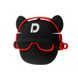 Чохол 3D для AirPods 1 | 2 Hip-Hop Bulldog Black/Red