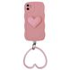 Чехол Волнистый с держателем сердцем для iPhone 12 Pink купить