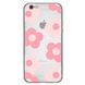 Чохол прозорий Print Flower Color для iPhone 6 | 6s Pink