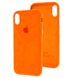 Чохол Alcantara Full для iPhone X | XS Orange